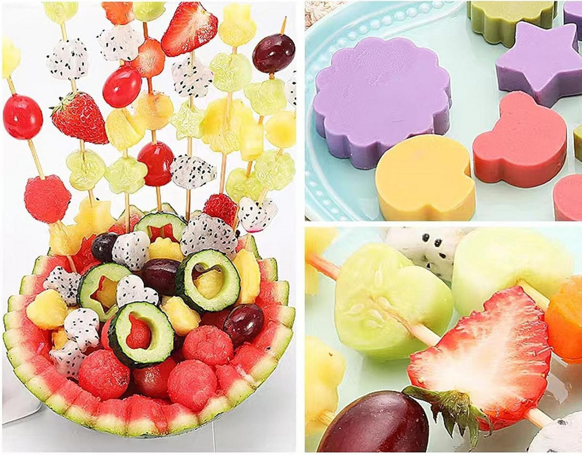 KINDERKÜCHE 27 Stück Ausstecher, Sandwich Formen, Bento Zubehör - Pastellgrün, Kunststoff (3/6/3cm) - Authentics