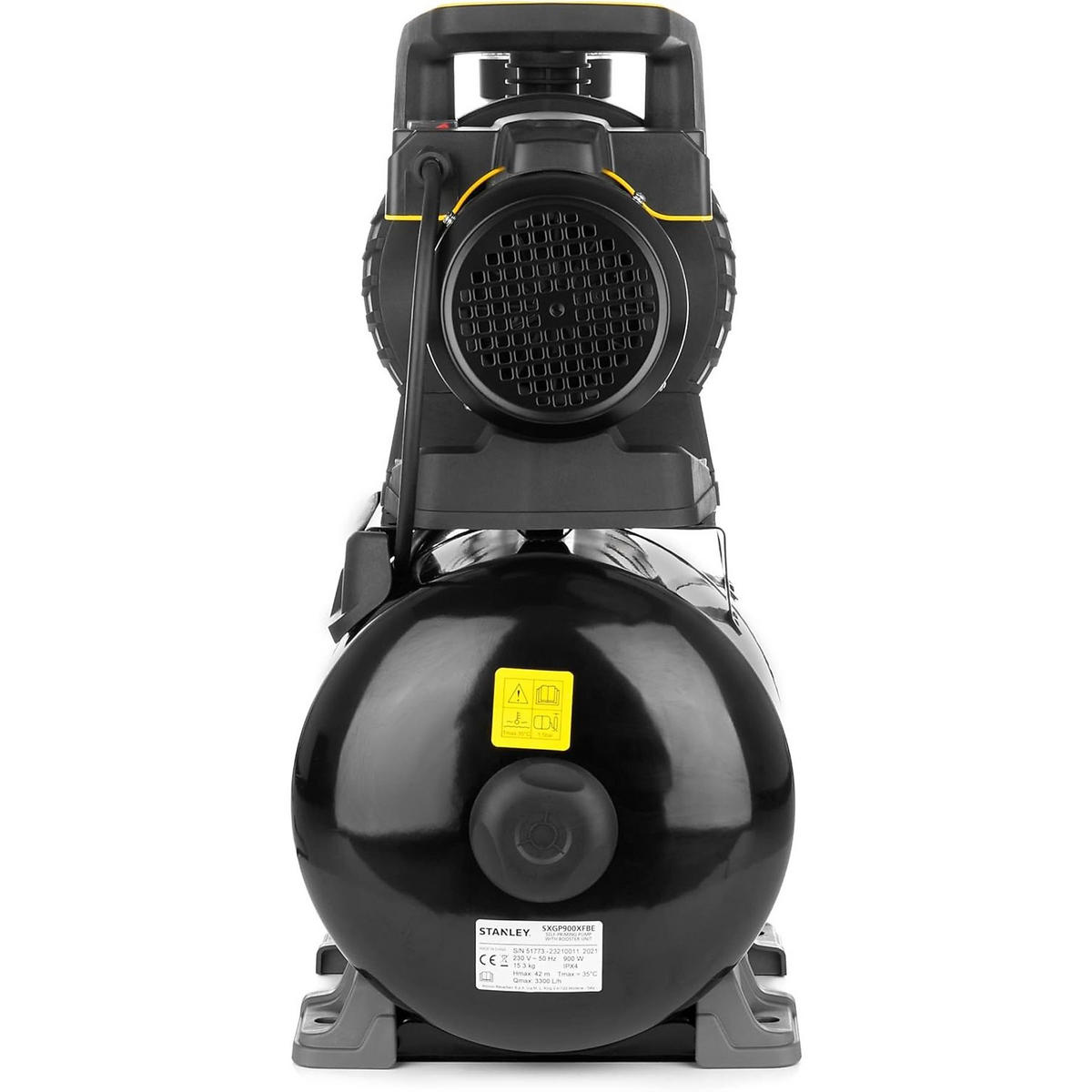 HAUSWASSERWERK 900W Stanley SXGP900XFBE, 3300l/h, 42m Förderhöhe, 24L Tank, Gartenpumpe, Wasserwerk, Druckpumpe, Haus, Brunnen - Schwarz, Kunststoff/Metall (32.4/50.2/57.2cm) - Stanley