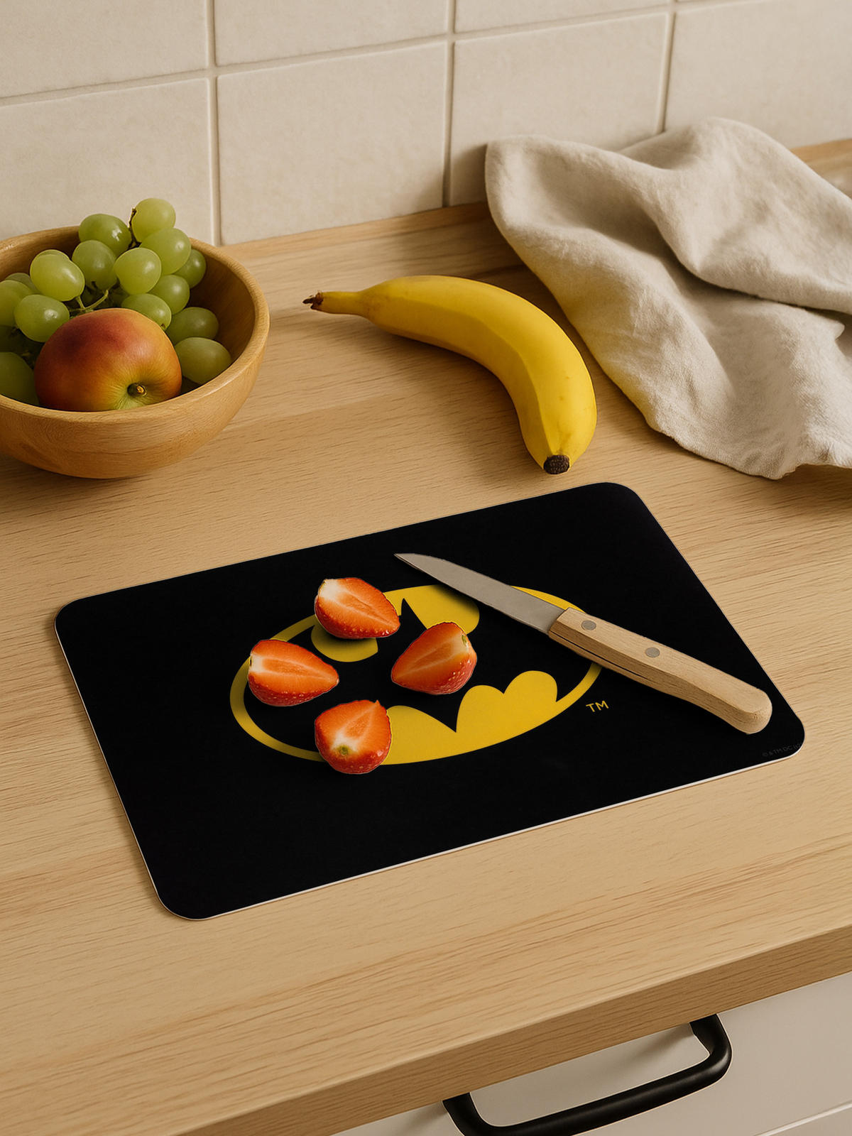 BRETTCHEN DC Comics Batman Logo Schwarz 14,5 x 23,5 cm - Multicolor, Kunststoff (14.5/23.5cm) - DC Comics