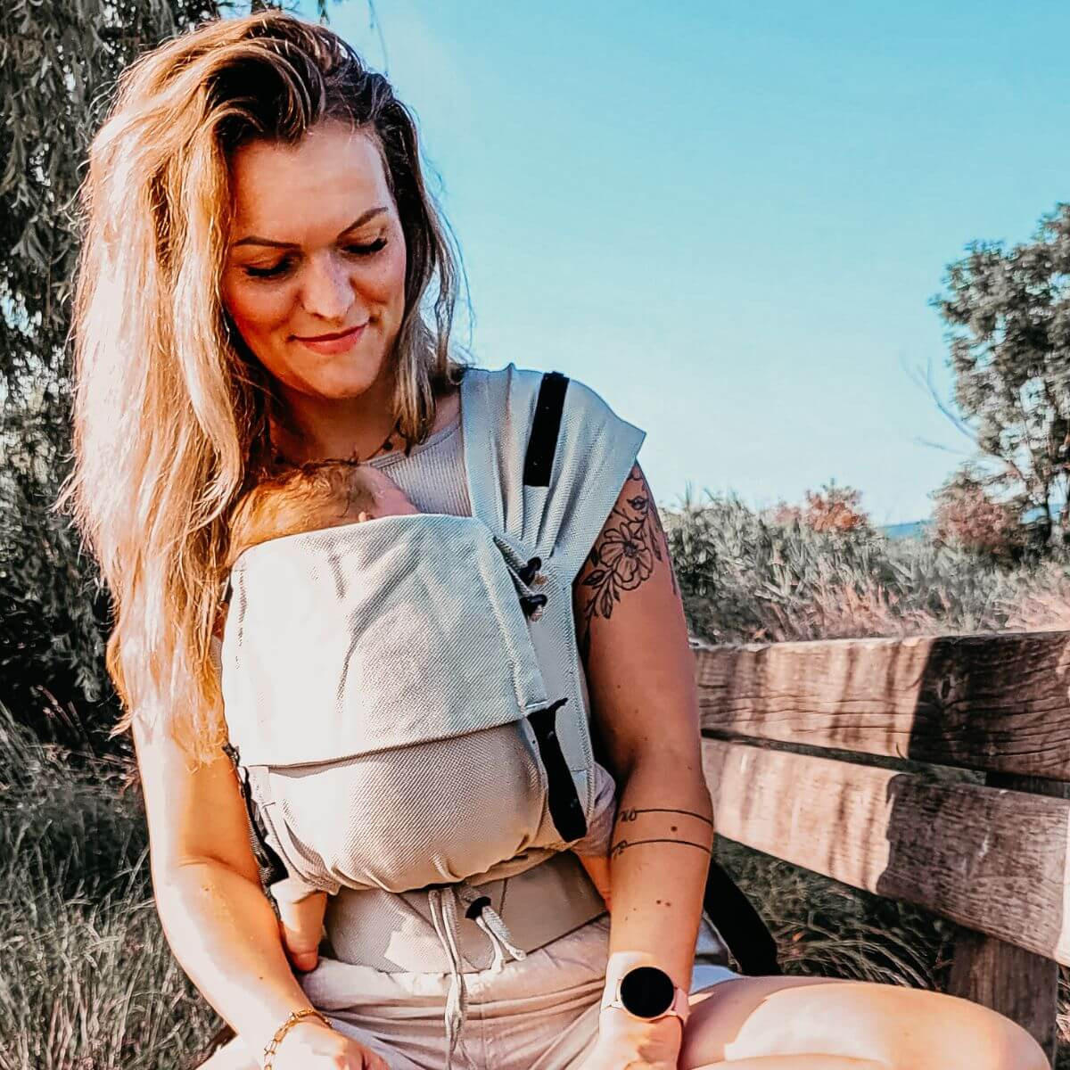 BABYTRAGE Primeo - Hellgrün, Textil (26.5/7.2/38.5cm) - Hoppediz