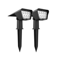 SOLARSPOTS 2er-set CURTIS schwarz - Schwarz, Kunststoff (16.4/16.4/31.5cm) - Lumisky