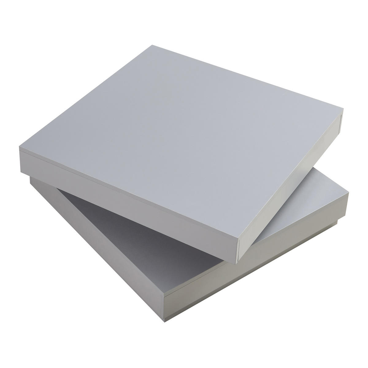 COUCHTISCH Florenz 76/76/38 cm - Hellgrau, Holzwerkstoff (76/76/38cm) - [en.casa]