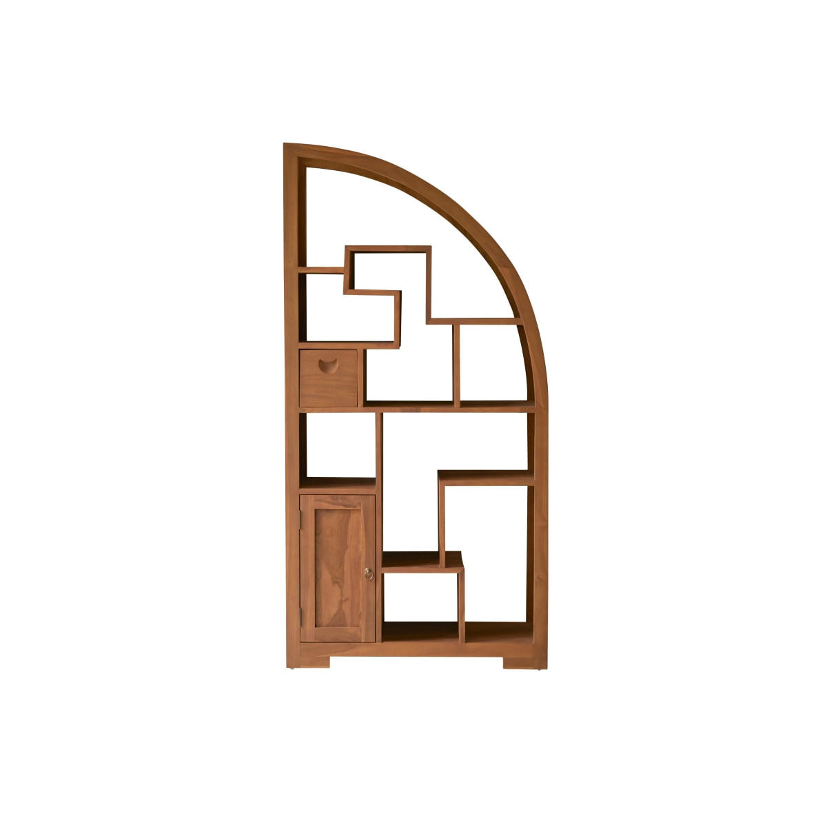 BÜCHERREGAL Alco Tipo Natur aus Teak - Naturfarben, Holz (90/180/40cm) - Tikamoon