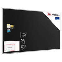SCHWARZE magnetische Kreidetafel mit Alurahmen Premium EXPO 200x120cm - Schwarz, Holz (200/120/1.6cm) - ALLboards
