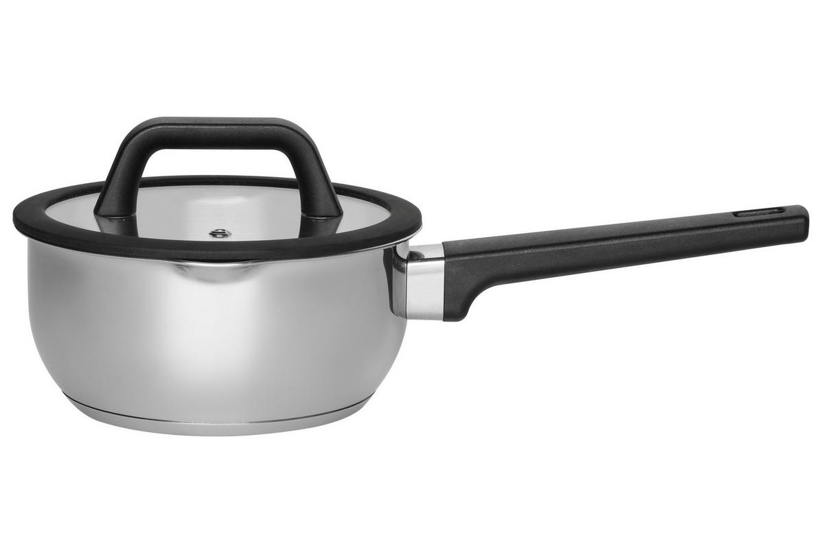 EDLESTAHLETOPF Ø 16 cm - Silberfarben, Metall (16cm)