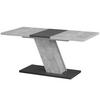 ESSTISCH Kross Beton Optik + Anthrazit matt - Anthrazit, Holzwerkstoff (80/120/75cm) - Vladon