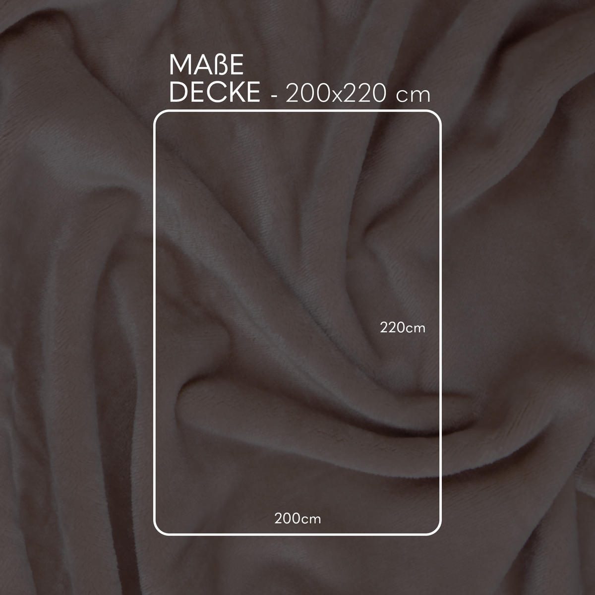 KUSCHELDECKE mit Cashmere Touch 200x220 cm Camel - Haselnussfarben, Textil (200/220cm)