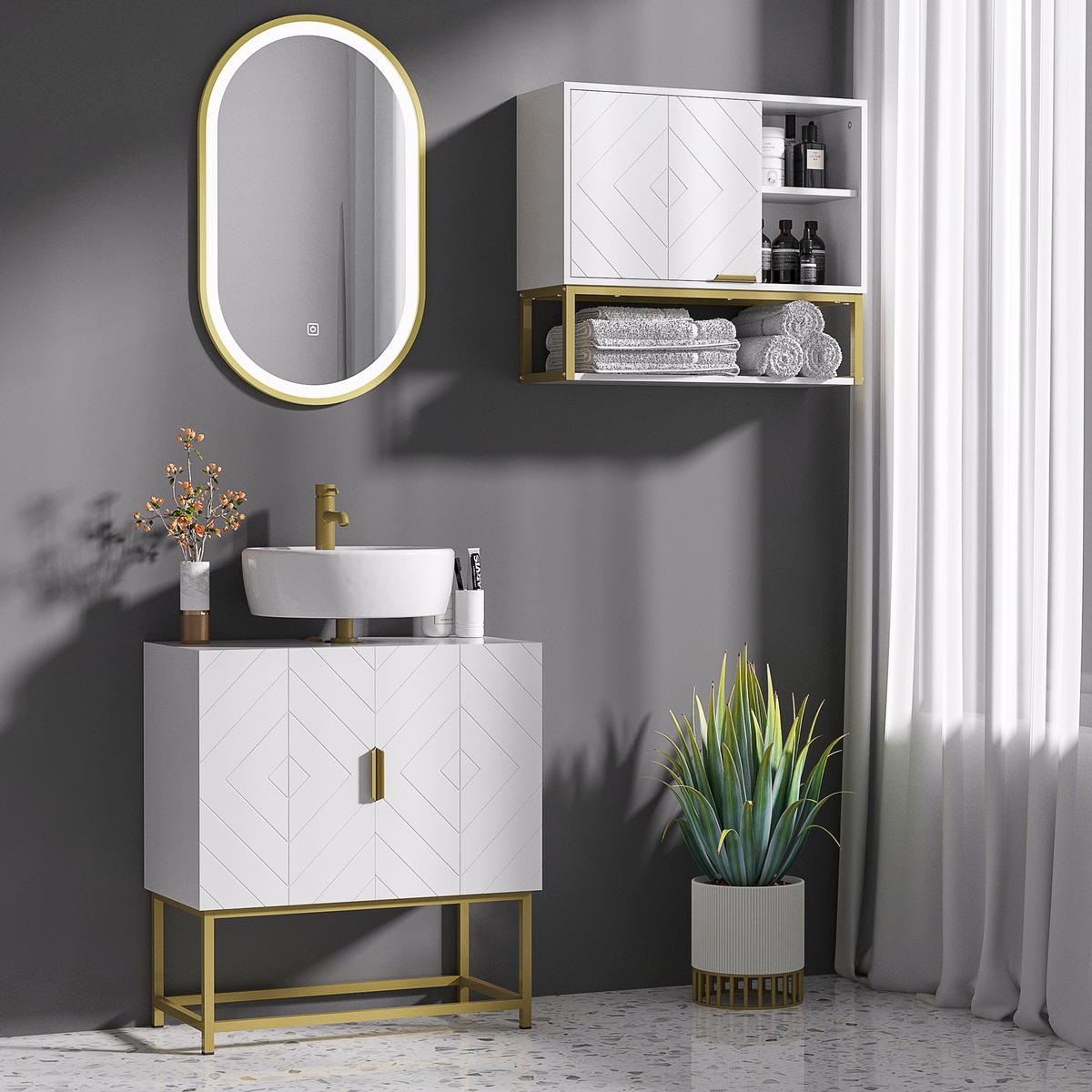 HÄNGESCHRANK Weiß 1 Stück - Weiß, Kunststoff (60/65/30cm) - GiPP
