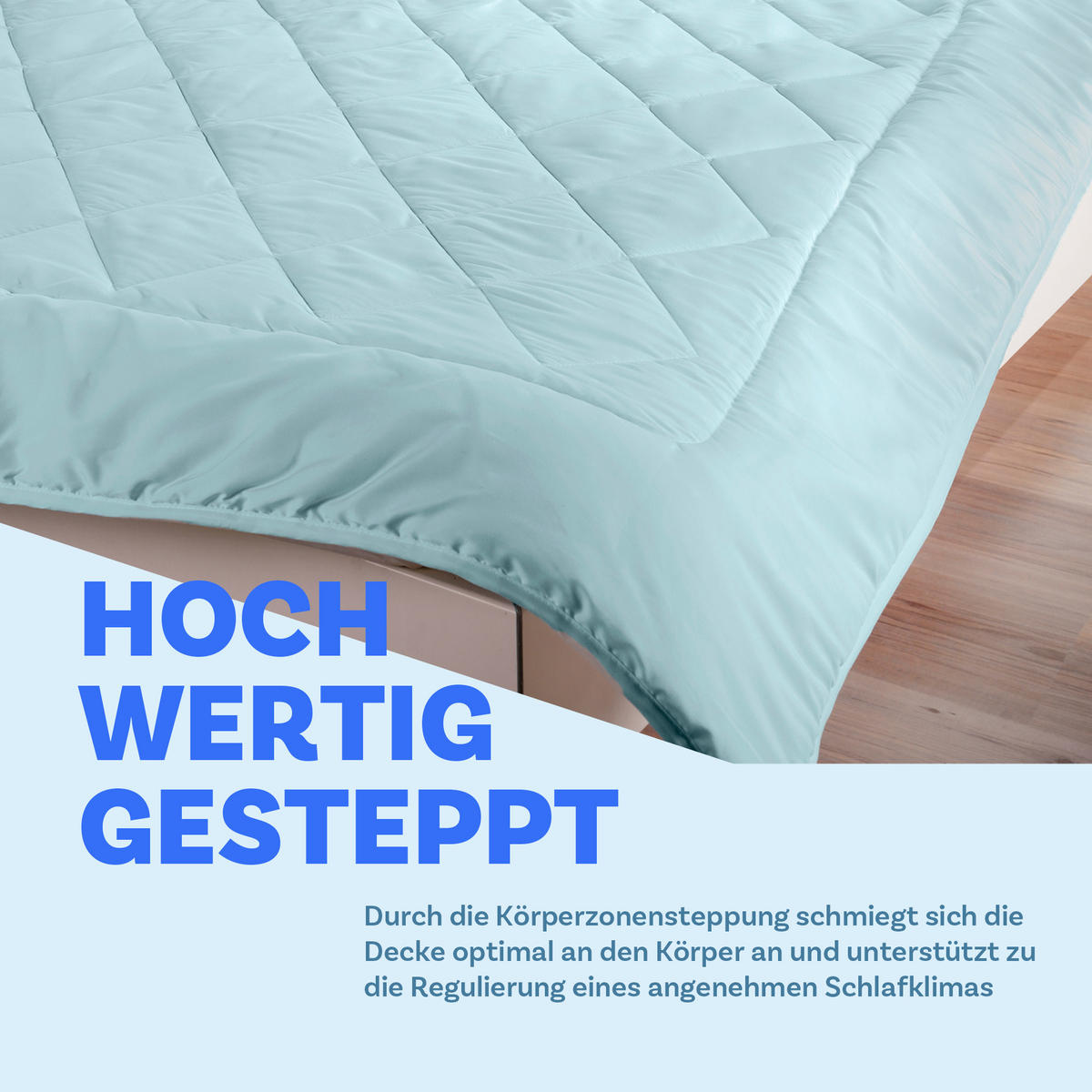 BETTDECKE leichte Sommerbettdecke - Helblau - 200 x 200 cm - ohne Bezug nutzbar - Hellblau, Textil (200/200cm) - Bestlivings