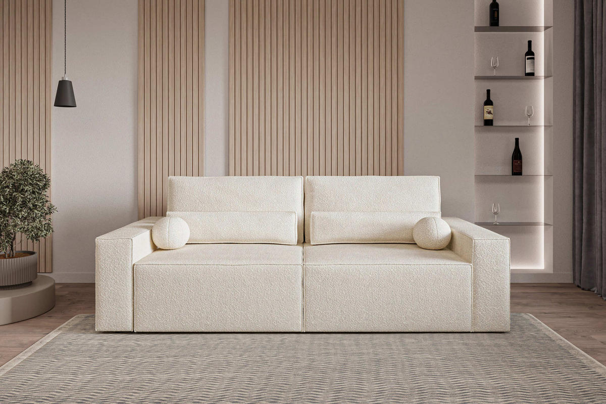 SCHLAFSOFA - Denver mini - Creme (Anthology 20) - Creme, Holzwerkstoff (248/92/110cm) - Möblo