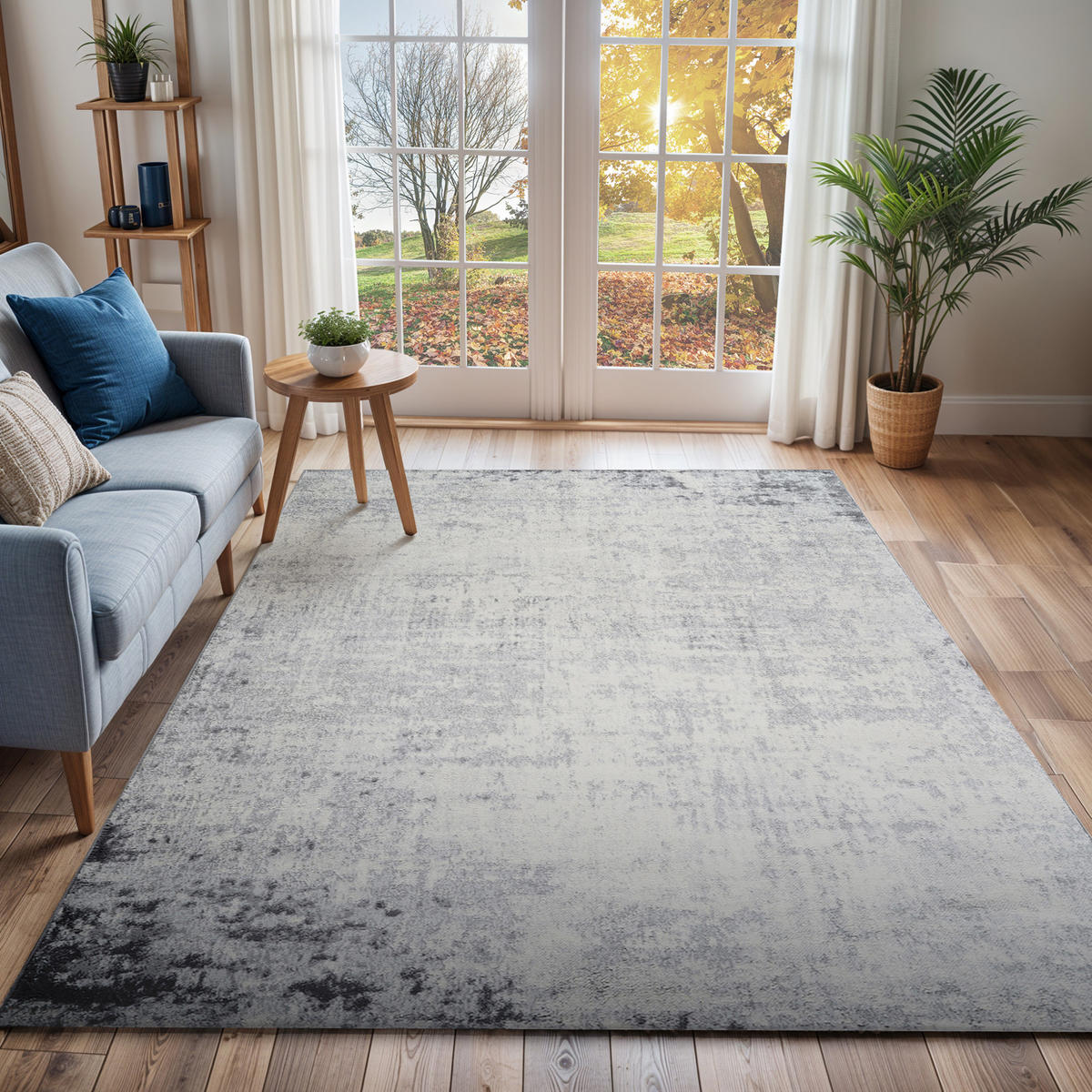 KURZFLORTEPPICH 120x170 cm Grau - Anthrazit, Naturmaterialien/Textil (120/170cm) - LIVABLISS