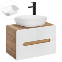 WASCHTISCH Luton-56 - Weiß, Holzwerkstoff (80/68/46cm) - Lomado