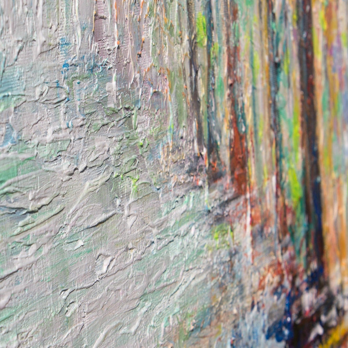GEMÄLDE Herbstlicher Anlegeplatz Schattenfugenrahmen Beige 100x100 cm - Beige, Holz (100/100cm) - YS-art gallery