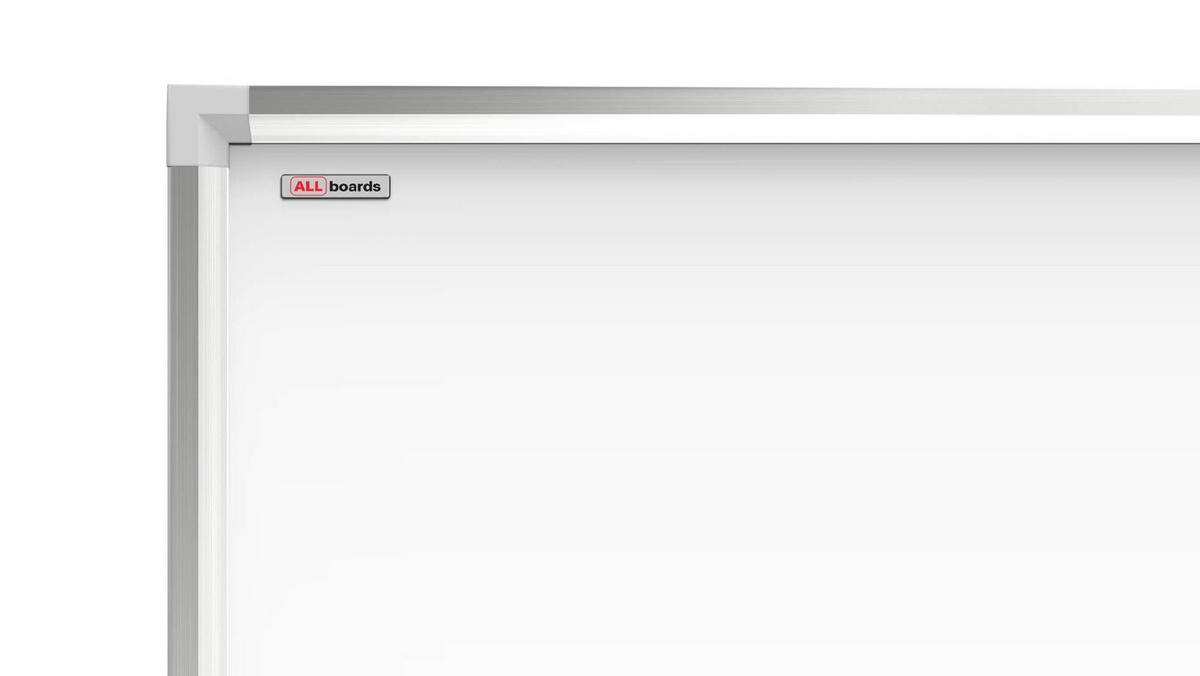 WHITEBOARD Magnetisch 90x60cm Magnettafel mit Aluminiumrahmen A7 - Weiß, Metall (90/60/1.4cm) - ALLboards