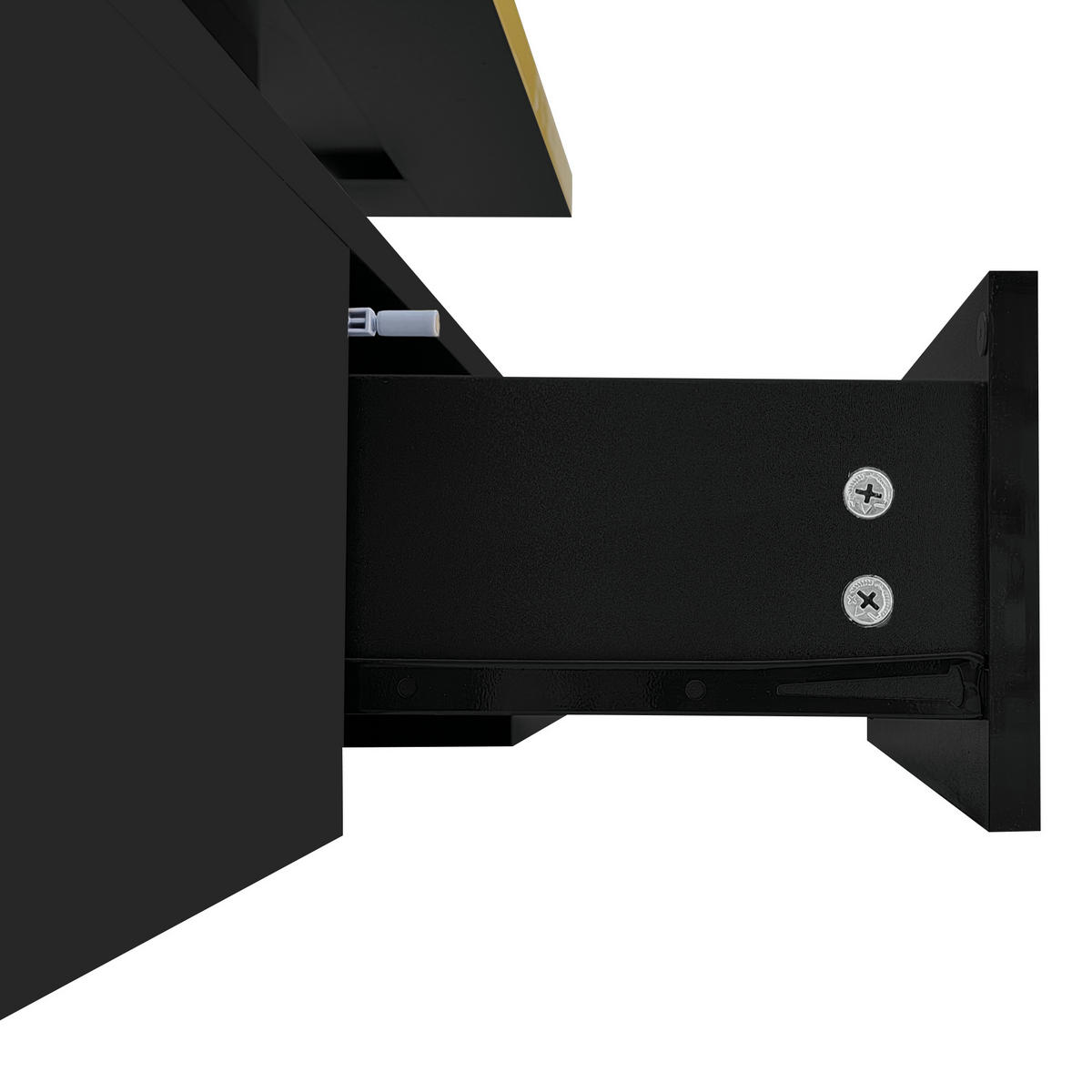 COUCHTISCH DE-038 GlowLine Schwarz - Schwarz, Holzwerkstoff (50/100/39cm) - ComfortXL