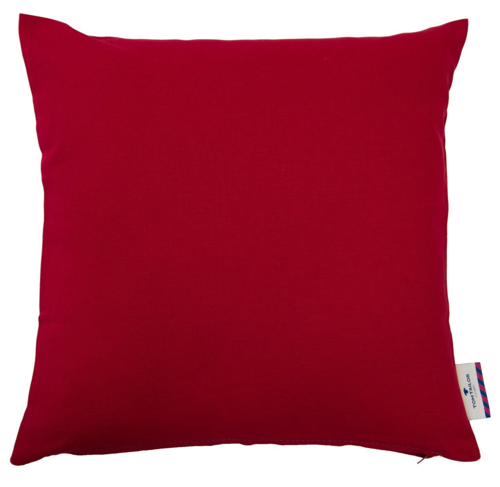 ZIERKISSENHÜLLE Dove dunkelrot 50x50cm - Dunkelrot, Textil (50/50cm) - Tom Tailor