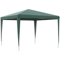 GARTENPAVILLON, Stahlrahmen mit Abflusslöchern, metallfarben - Dunkelgrün, Metall (15/17/112cm) - Vallsero