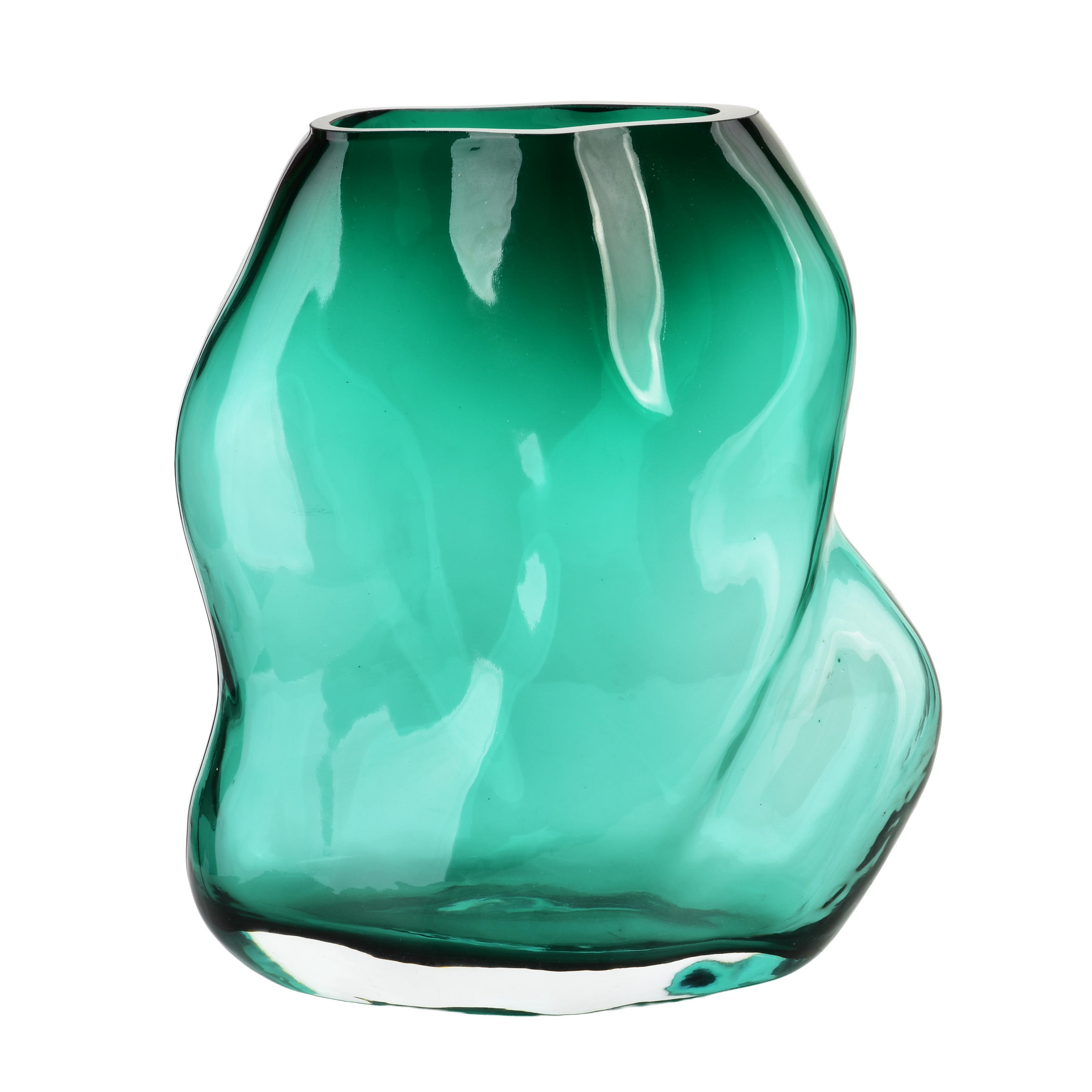 VASE Serenite Grün 19x10xh23,5 cm Glas - Grün, Glas (23.5cm) - Mondex