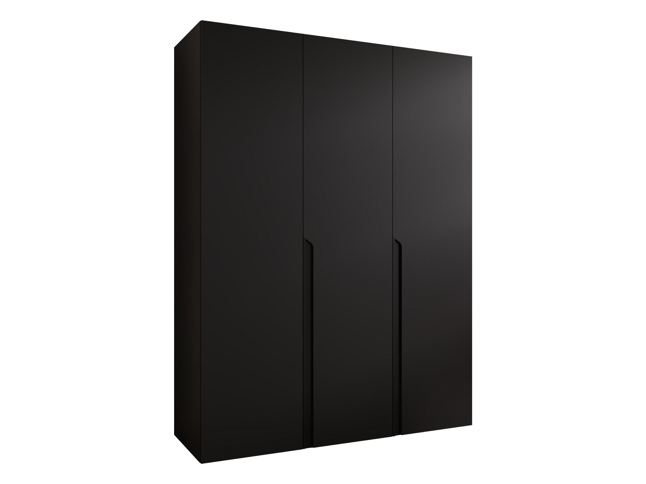 DREHTÜRENSCHRANK Mila I 150 - Schwarz, Holzwerkstoff/Kunststoff (150/202/52cm) - MIRJAN24