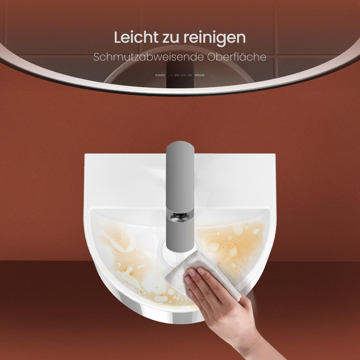 WASCHBECKEN U-förmig Wandmontage Glänzend Weiß 30,3 / 25,5 / 12 cm - Weiß, Keramik (25.5/12/30.3cm) - EMKE