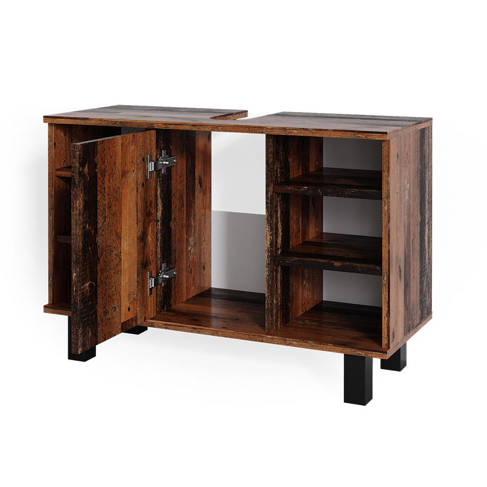 WASCHBECKENUNTERSCHRANK Fynn Antikholz 80 x 54 cm - Eichefarben, Holzwerkstoff (80/54/32cm) - Vicco