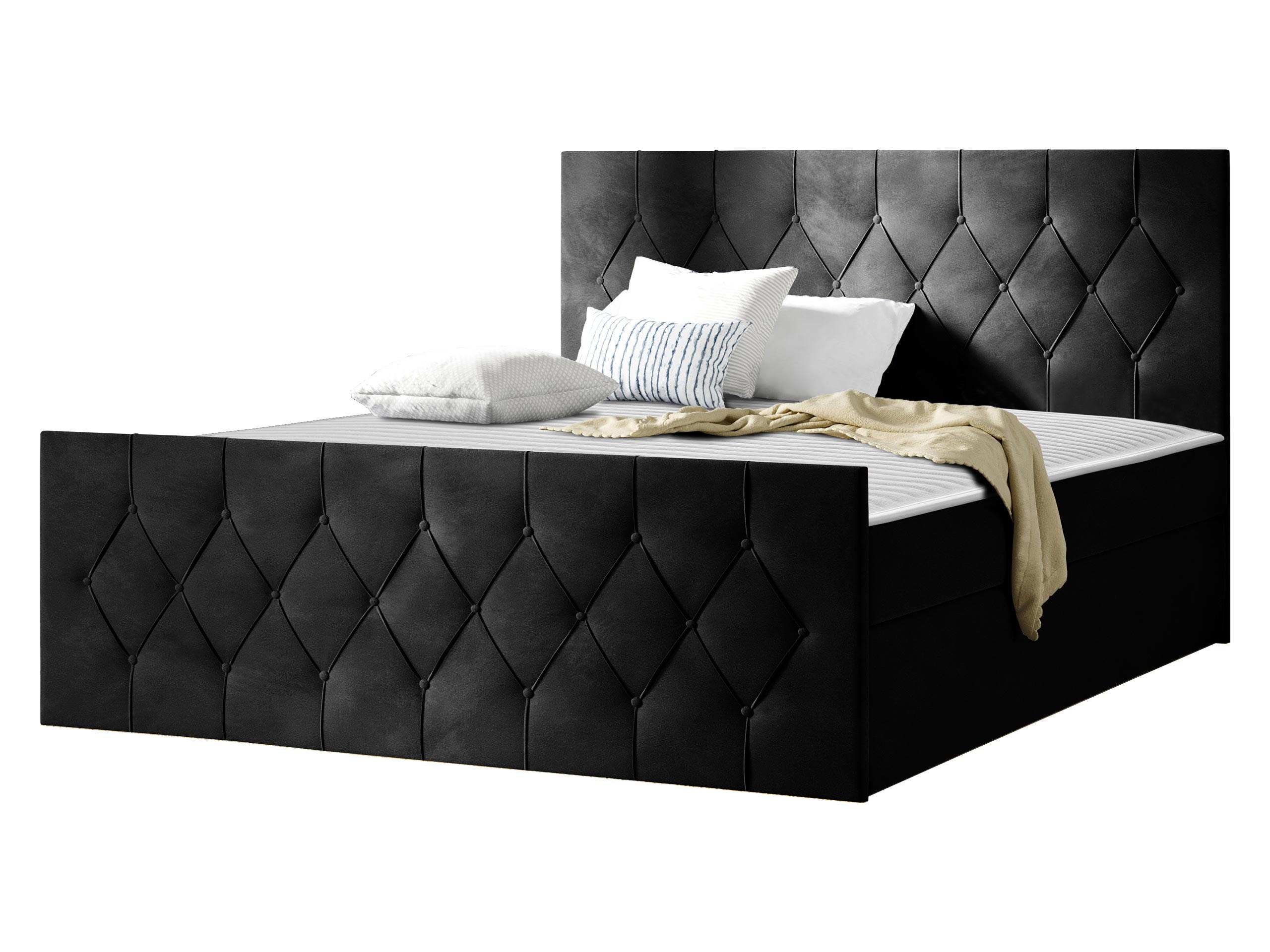 BOXBETT Sky Lux - H3 - Schwarz, Holz (120/200cm) - MIRJAN24