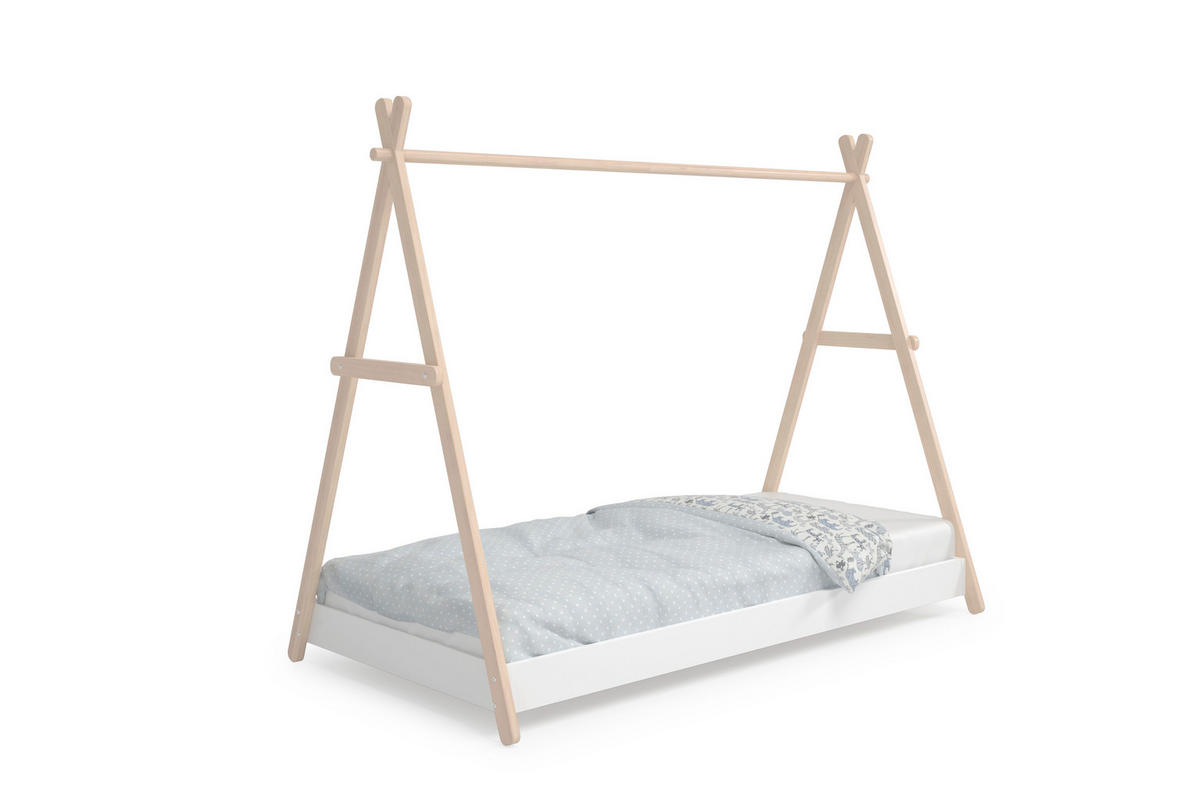 TIPIBETT Trufa Braun 209/104/160 cm - Braun, Holz (90/200cm) - Calicosy