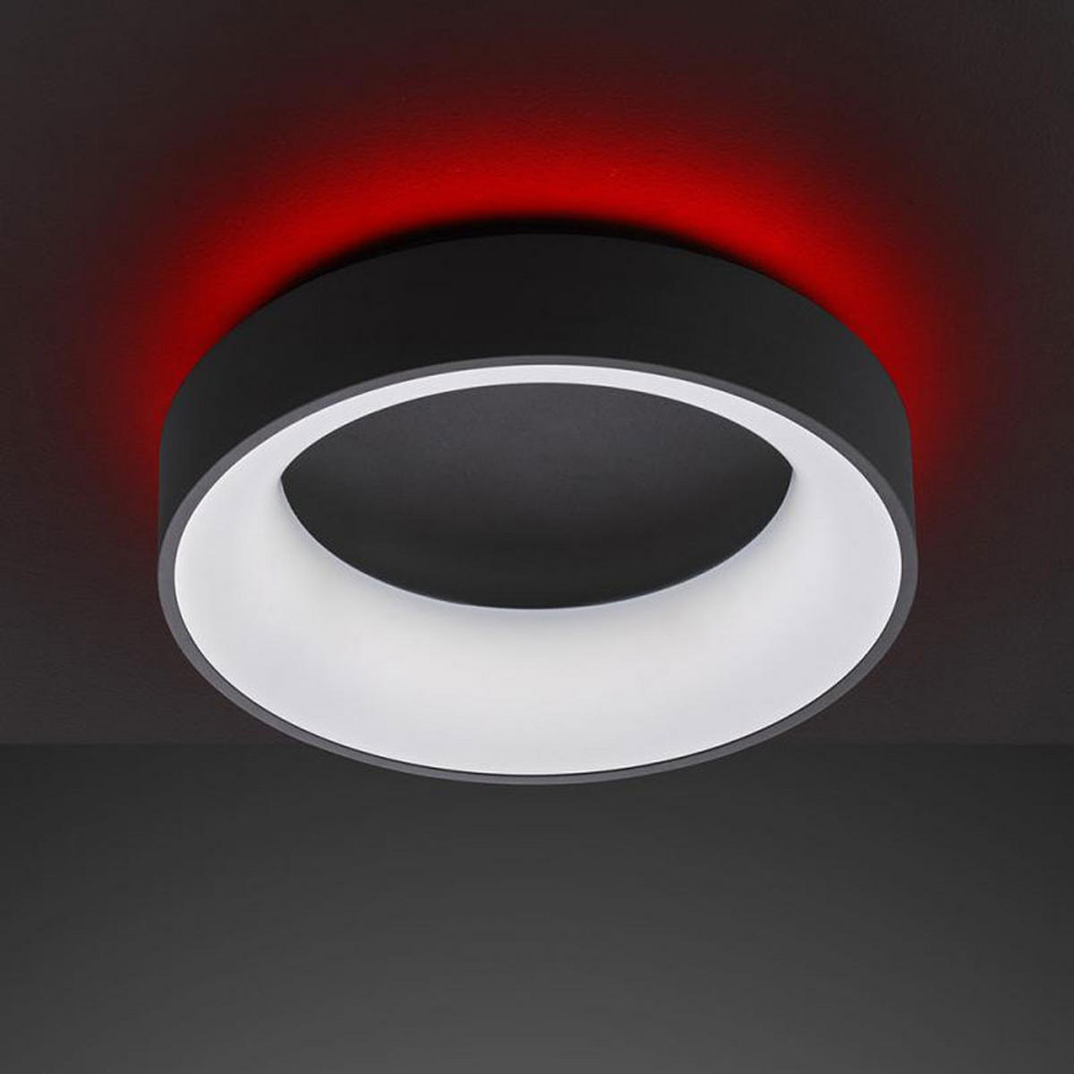 LED DECKENLEUCHTE CAMARON Schwarz Metall - Schwarz, Metall (45/45/11.5cm) - Wofi