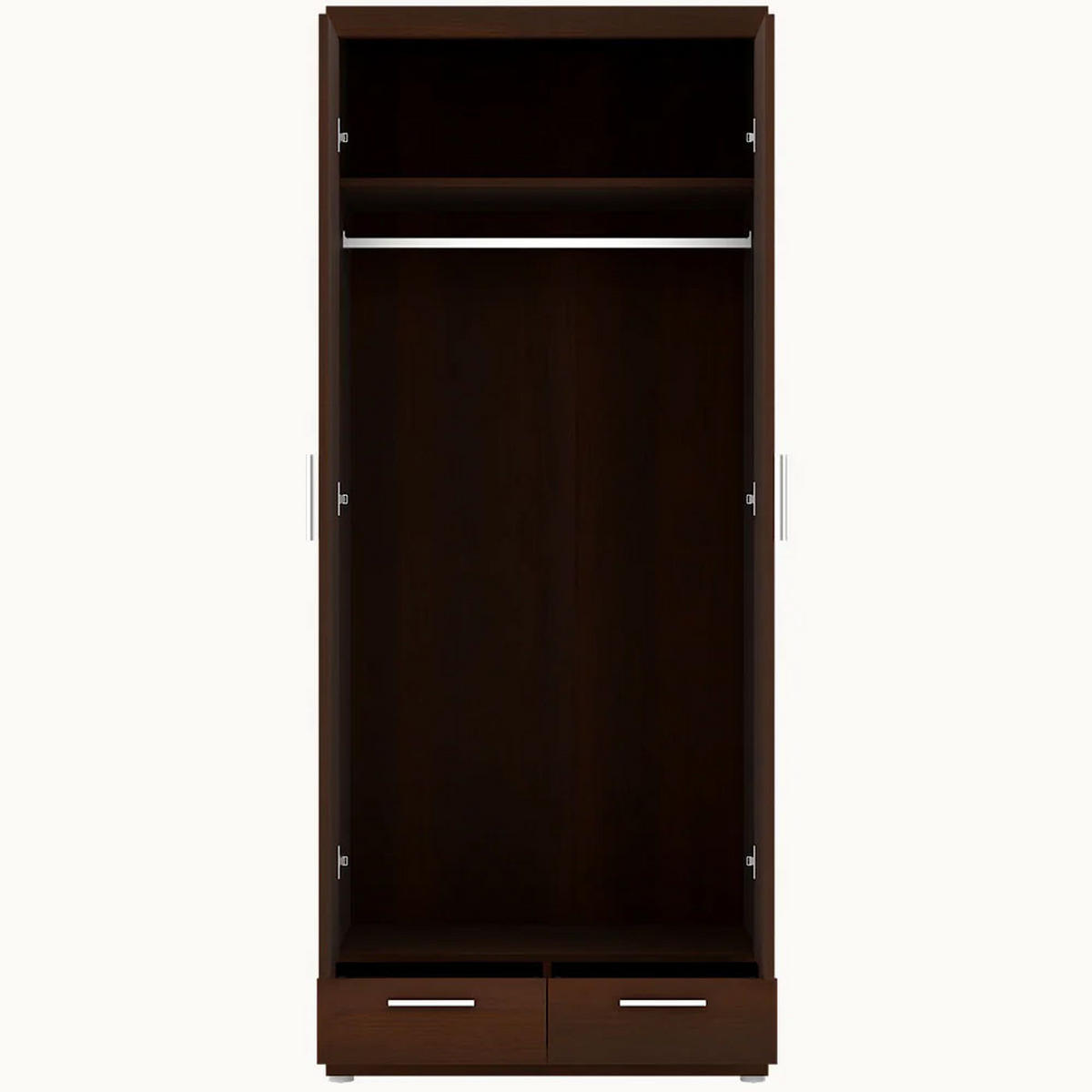 KLEIDERSCHRANK Imperial Nussbaum Imperial 80 / 60,5 / 195cm - Nussbaumfarben/Braun, Holz/Holzwerkstoff (80/195/61cm) - Feldmann-Wohnen