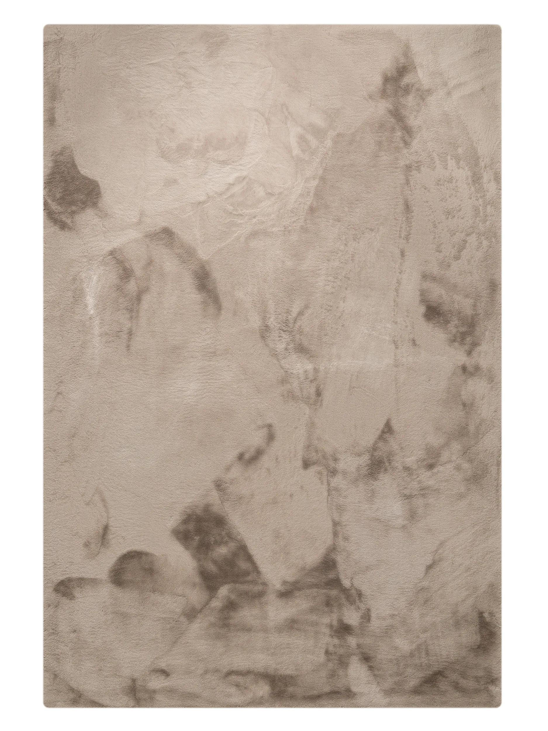 KUNSTFELL-TEPPICH Dave Taupe 160x230 cm - Taupe, Textil (160/230cm) - benuta Nest