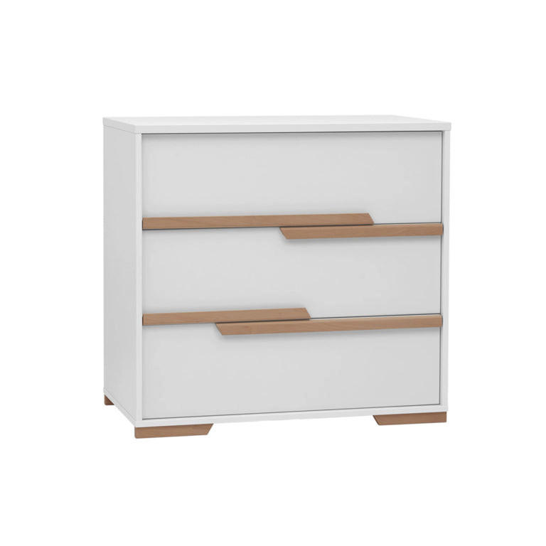 DJEČJA KOMODA bijelo i drvo - bijela, drvni materijal (98.5/93/56cm) - Petits-meubles