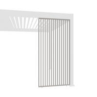 LAMELLENWAND für Pergola vertikal aus Aluminium 113 cm Ivory Sand - Beige, Metall (113/234/6cm) - WEIDE