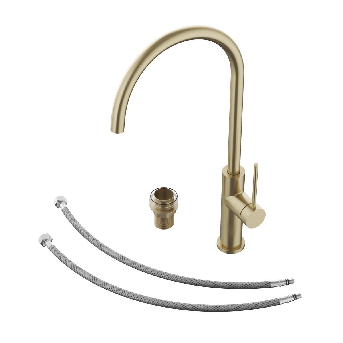 KÜCHENARMATUR Prestige SLIM Gebürstetes Gold - Goldfarben, Metall (23/42/23cm) - Granitan