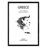 POSTER Länder & Kontinente Griechenland A3 Rahmenlos - Klar, Papier (29.7/5/42cm) - Nacnic