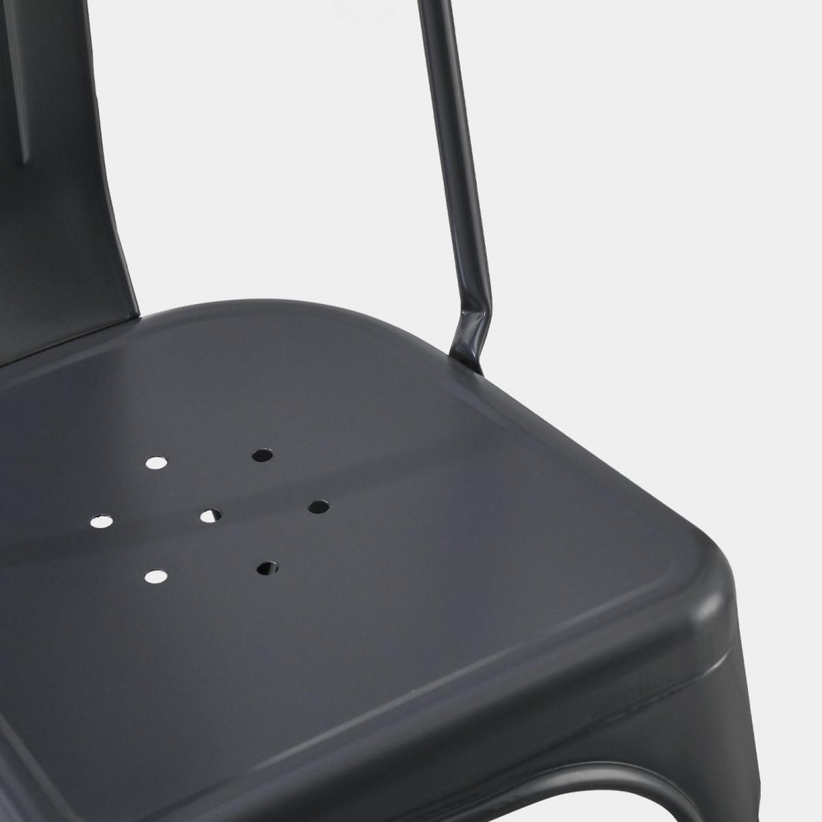 STUHL FÜR DRAUSSEN Hjorts Grau 46 cm x 85 cm - Grau, Metall (46/85/49cm) - Klast Home