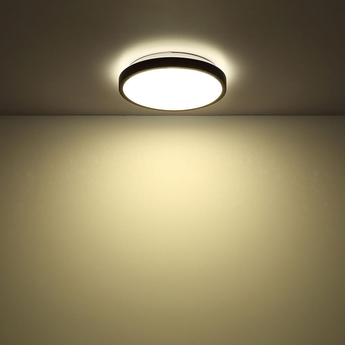 LED DECKENLEUCHTE Gregory Metall Schwarz - Schwarz, Metall (30/30/9cm) - Globo Lighting