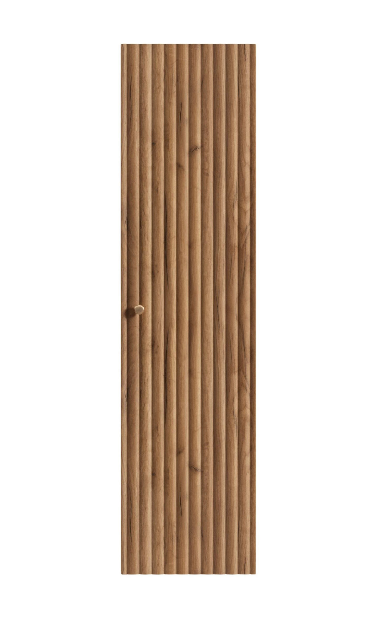 HOCHSCHRANK BELLO hängend geriffelt Eiche Craft Gold 35/136/27 cm - Eichefarben, Holzwerkstoff/Metall (35/136/27.2cm) - Rodan
