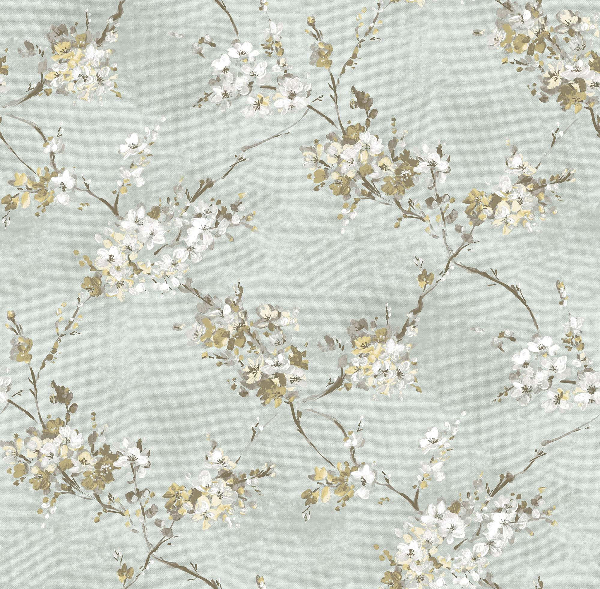 TAPETE Blumen 53 cm x 10 m - Grün, Papier (53/1000cm) - Sanders & Sanders