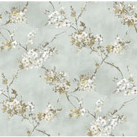 TAPETE Blumen 53 cm x 10 m - Grün, Papier (53/1000cm) - Sanders & Sanders