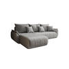 ECKSOFA Mit Schlaffunktion Und Bettkasten TOKYO, Stoff MONOLITH, Hellgrau, Links - Hellgrau, Holz (280/190cm) - Kaiser Möbel