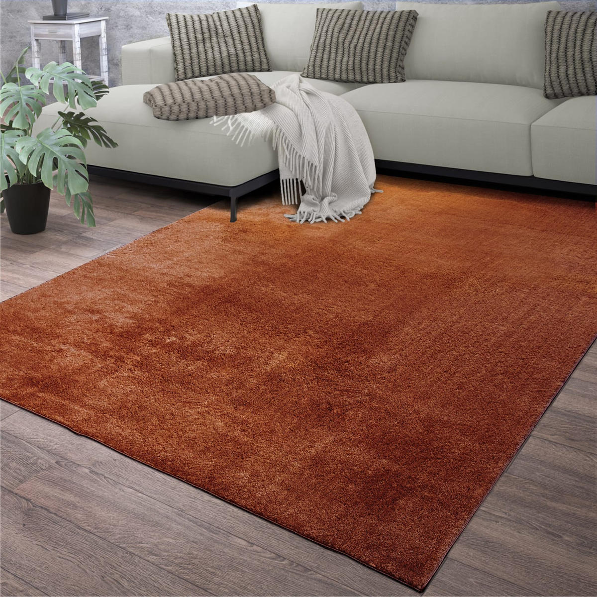 FLACHWEBETEPPICH Kupfer 100 x 200 cm - Kupferfarben, Kunststoff (100/200cm) - TT Home