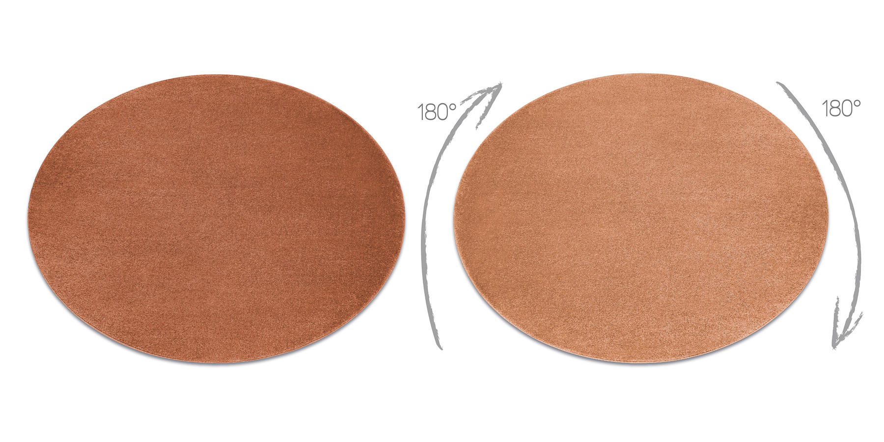TEPPICH Softy 200 cm - Terracotta, Textil (200/200cm) - rugsX