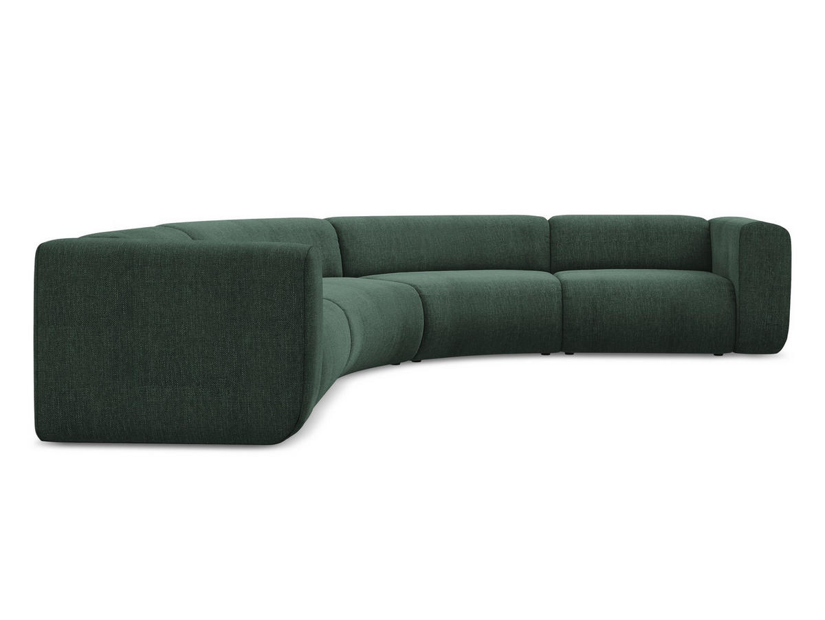 ECKSOFA Chenille Stoff Grün - Schwarz/Grün, Kunststoff/Textil (318/318cm) - Makamii