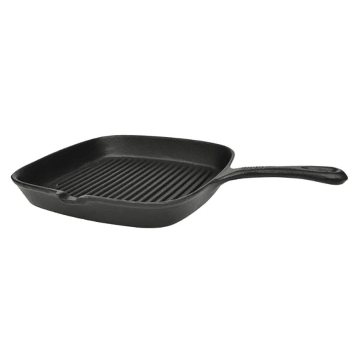 GRILLPFANNE Gusseisen 24/23 Cm - Schwarz, Metall (1cm) - vidaXL