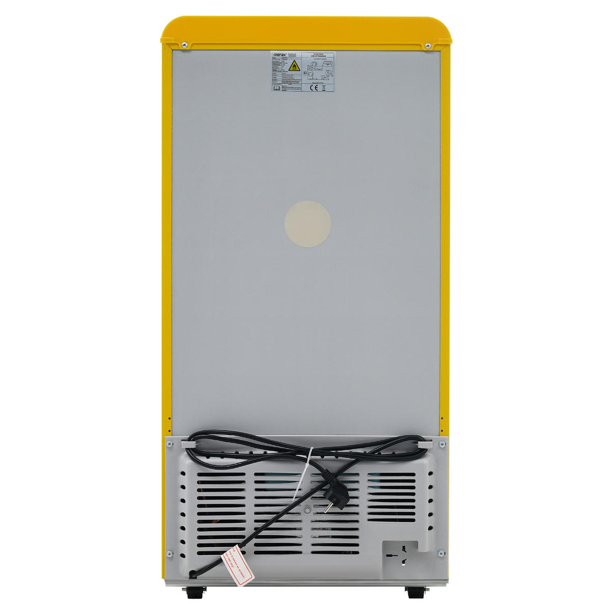 RETRO KÜHLSCHRANK 72L Doppeltür 21L Gefrier LED E Klasse - Gelb, Kunststoff (45/91/46cm) - FLIEKS