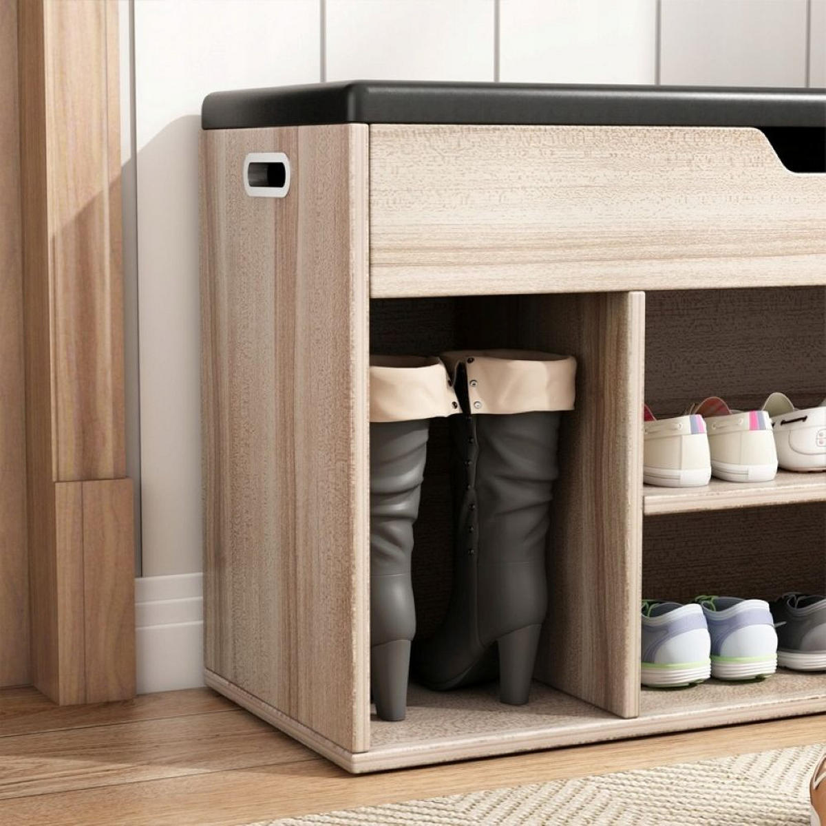 SCHUHSCHRANK, braun 80/30/44 cm - Hellbraun, Holzwerkstoff (80/44/30cm)