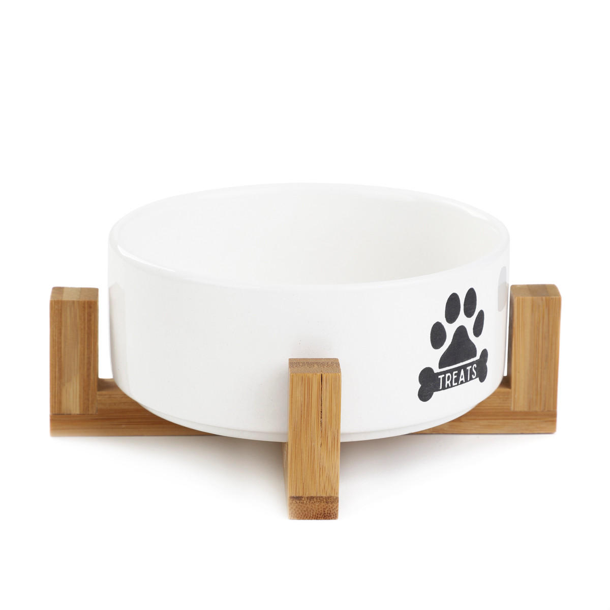 HUNDENAPF Treats 13/7 cm - Weiß, Keramik (13/13/7cm) - Homla