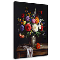 LEINWANDBILD Blumen 60x90cm - Multicolor, Textil (60/90cm) - Feeby