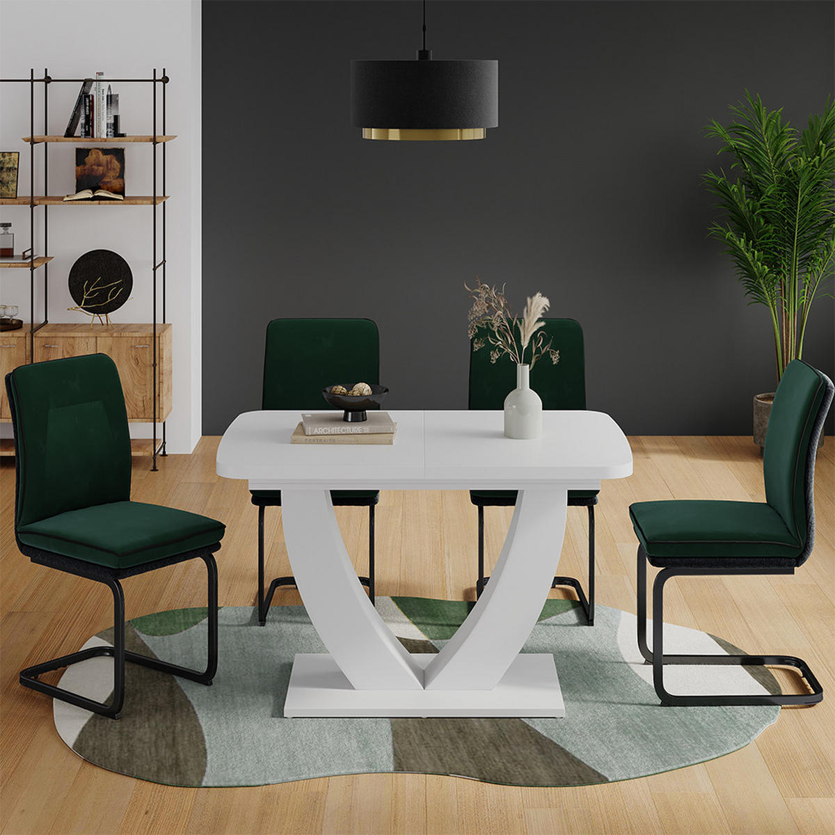 JÍDELNÍ STŮL Fenaro Bílá - bílá, kompozitní dřevo (80/120/77.4cm) - Vicco