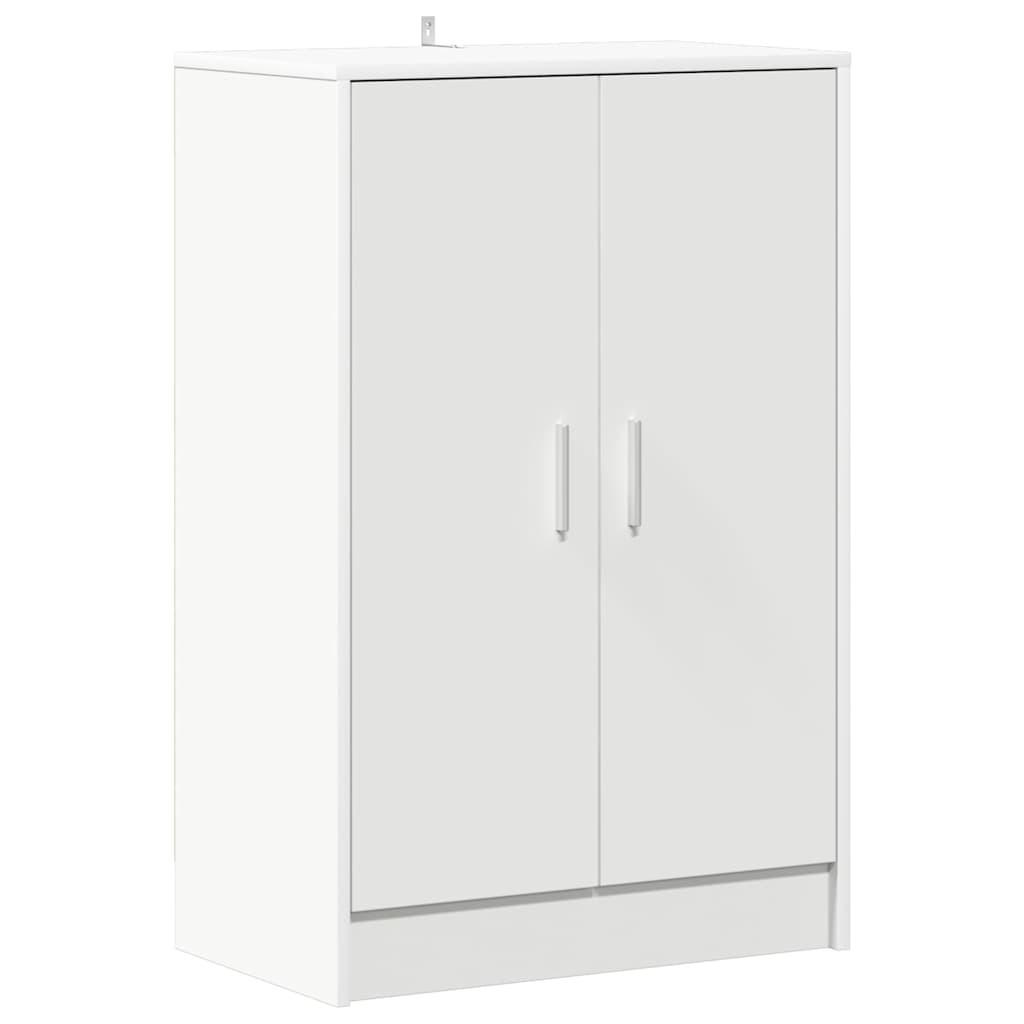 SCHUHSCHRANK Weiss 60/35/92 Cm Holzwerkstoff - Weiß, Holzwerkstoff (35/92/60cm) - vidaXL
